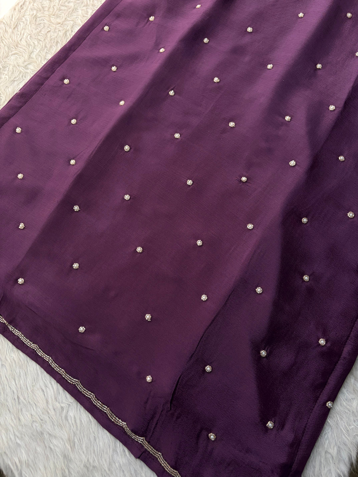 Purple Embroidered Kurta Set with Palazzo Pants & Dupatta | Festive & Party Wear Ethnic Sharara Set