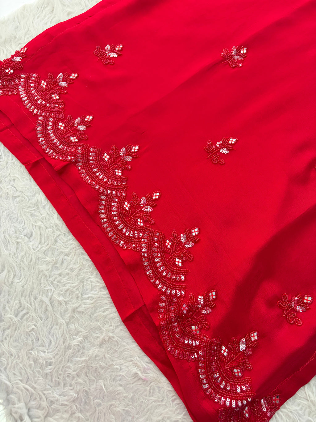 Red Embroidered Kurta Set with Palazzo & Dupatta | Festive and Party Wear Ethnic Sharara Set