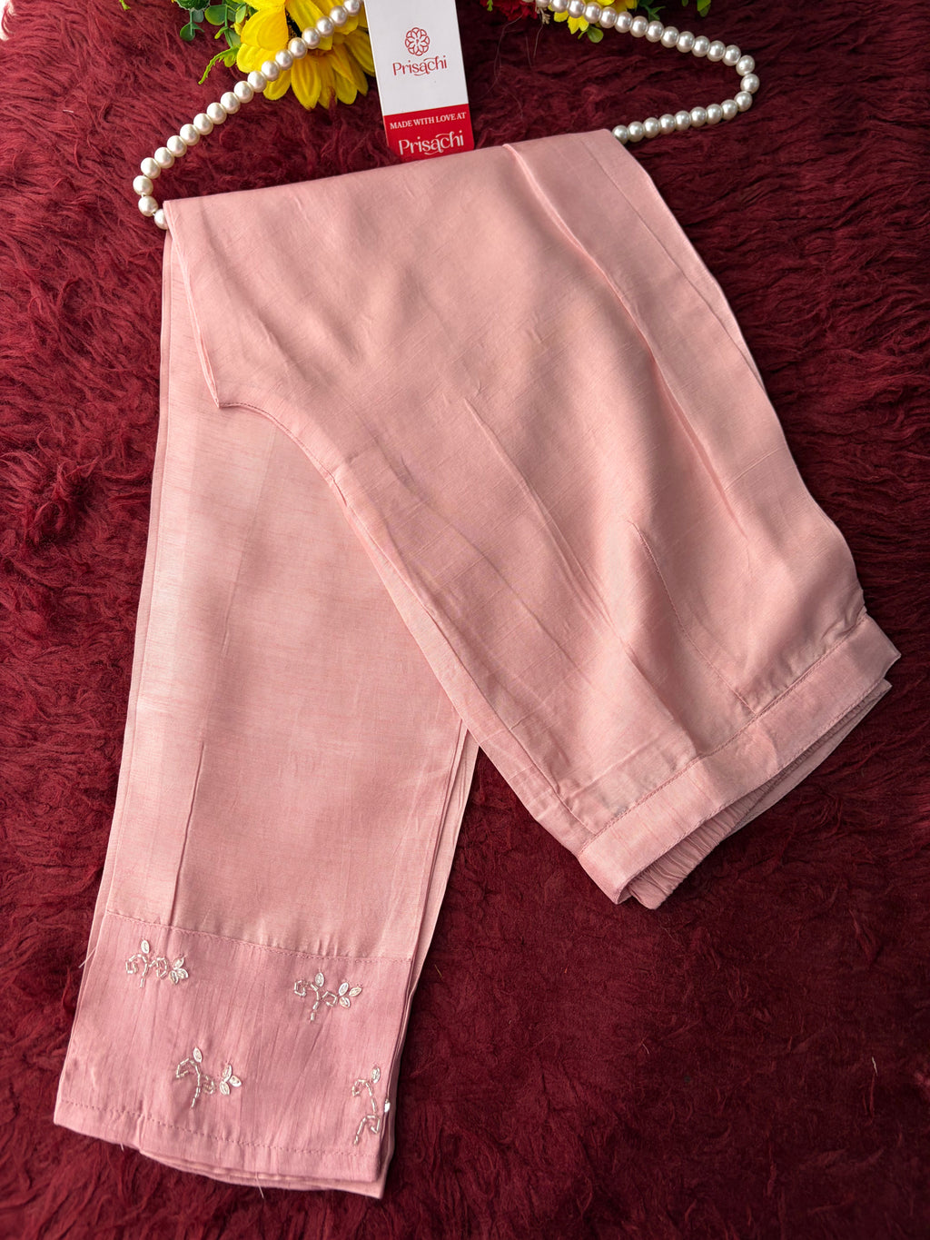Pink Zardozi Embroidered Kurta Set for Women with Pants & Dupatta | Festive Ethnic wear