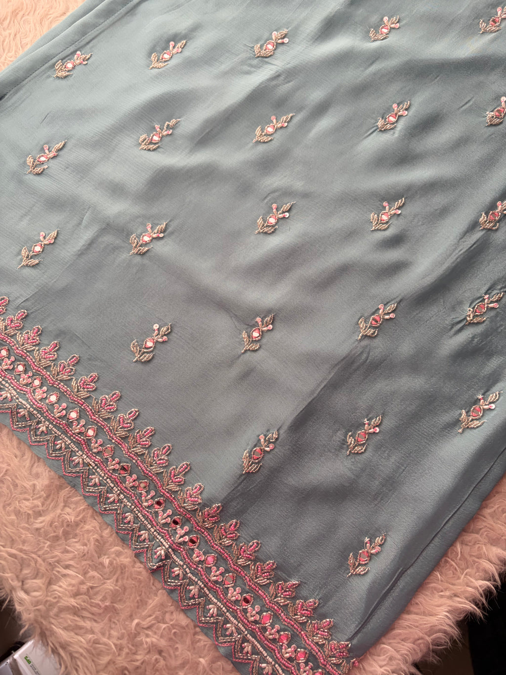 Blue Zardozi Embroidered Sharara Suit Set with Dupatta | Festive & Wedding Ethnic Wear