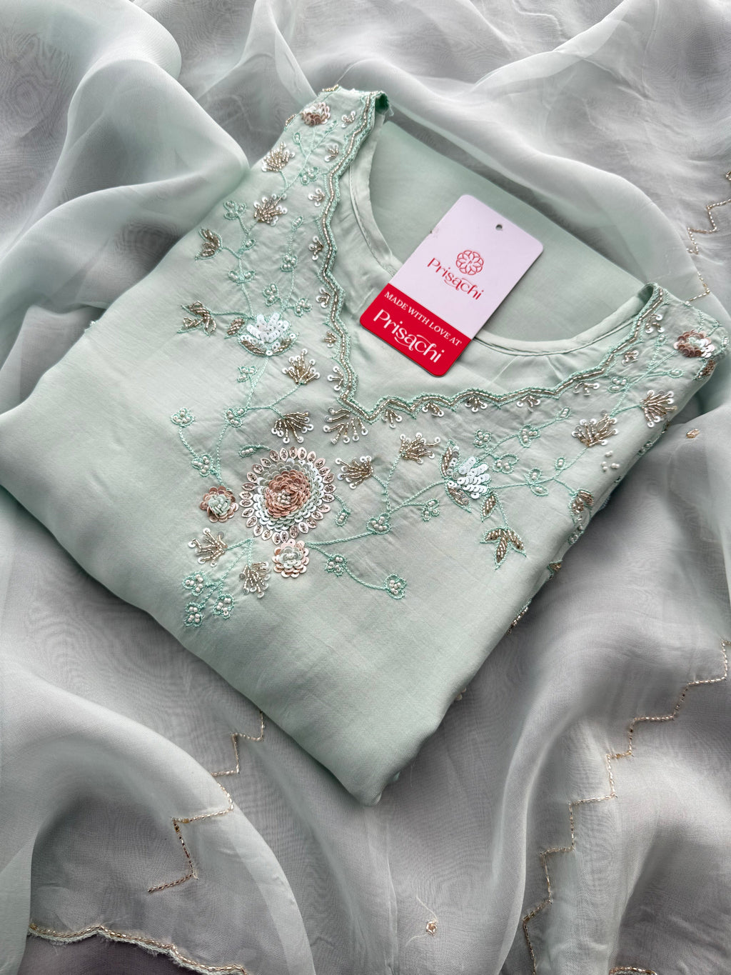 Sky Blue Zardozi Embroidered Sharara Suit Set with Dupatta | Festive & Wedding Ethnic Wear