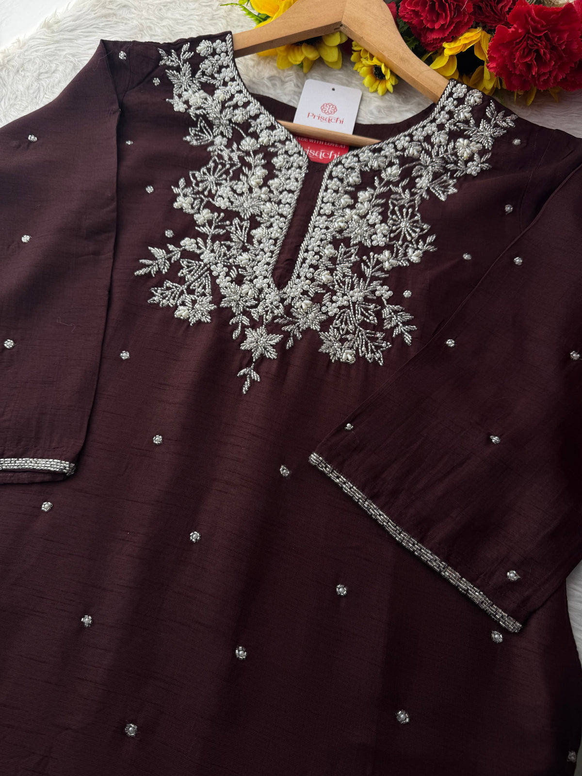 Designer Embroidered kurta pant with dupatta