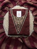 Brown Embroidered Kurta Set with Palazzo Pants & Dupatta | Festive & Party Wear Ethnic Sharara Set