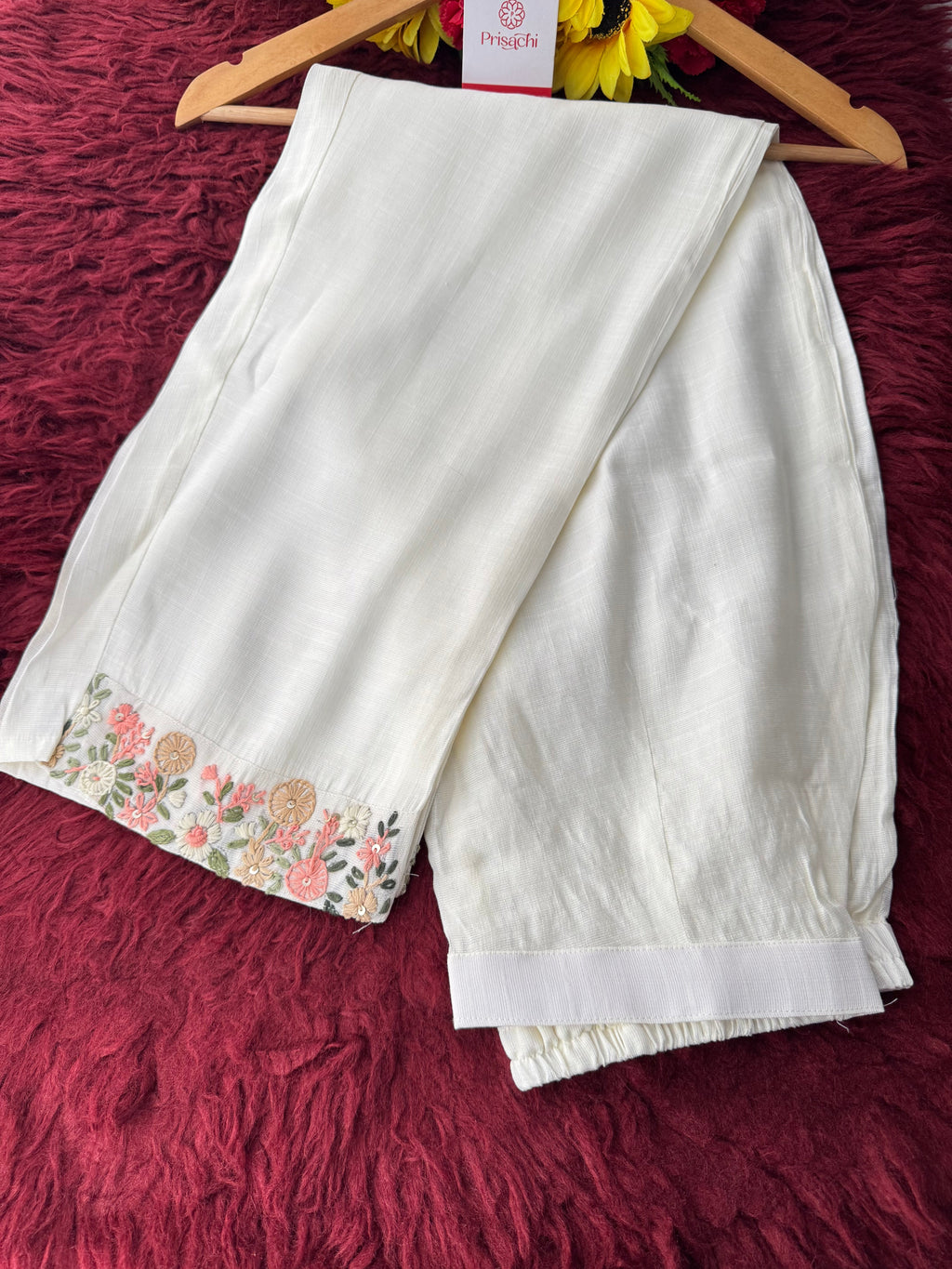 White Thread Embroidered Straight Kurti Pant Co-ord Set for Women | Ethnic Office Wear & Daily Wear Outfit