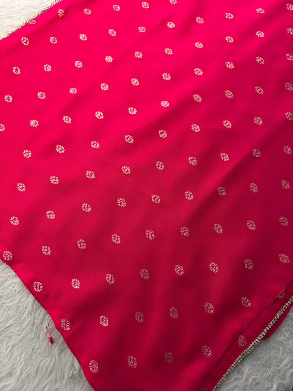 Pink Embroidered Ethnic Kurta Set for Women with Banarasi Dupatta & Pants
