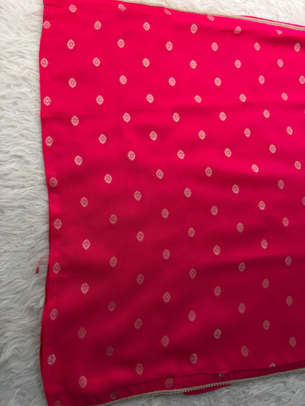 Pink Embroidered Ethnic Kurta Set for Women with Banarasi Dupatta & Pants
