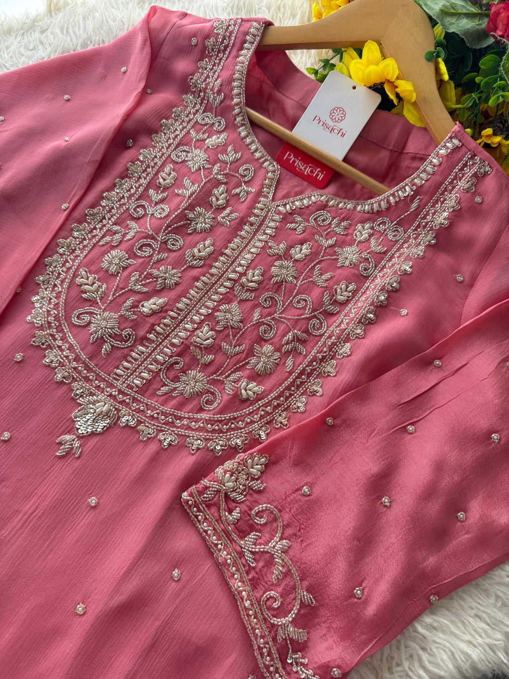 Embroidered Ethnic Kurti Sharara Suit Set with Dupatta for Women