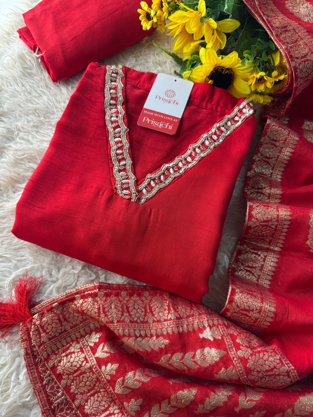 Embroidered kurta Pant  with dupatta