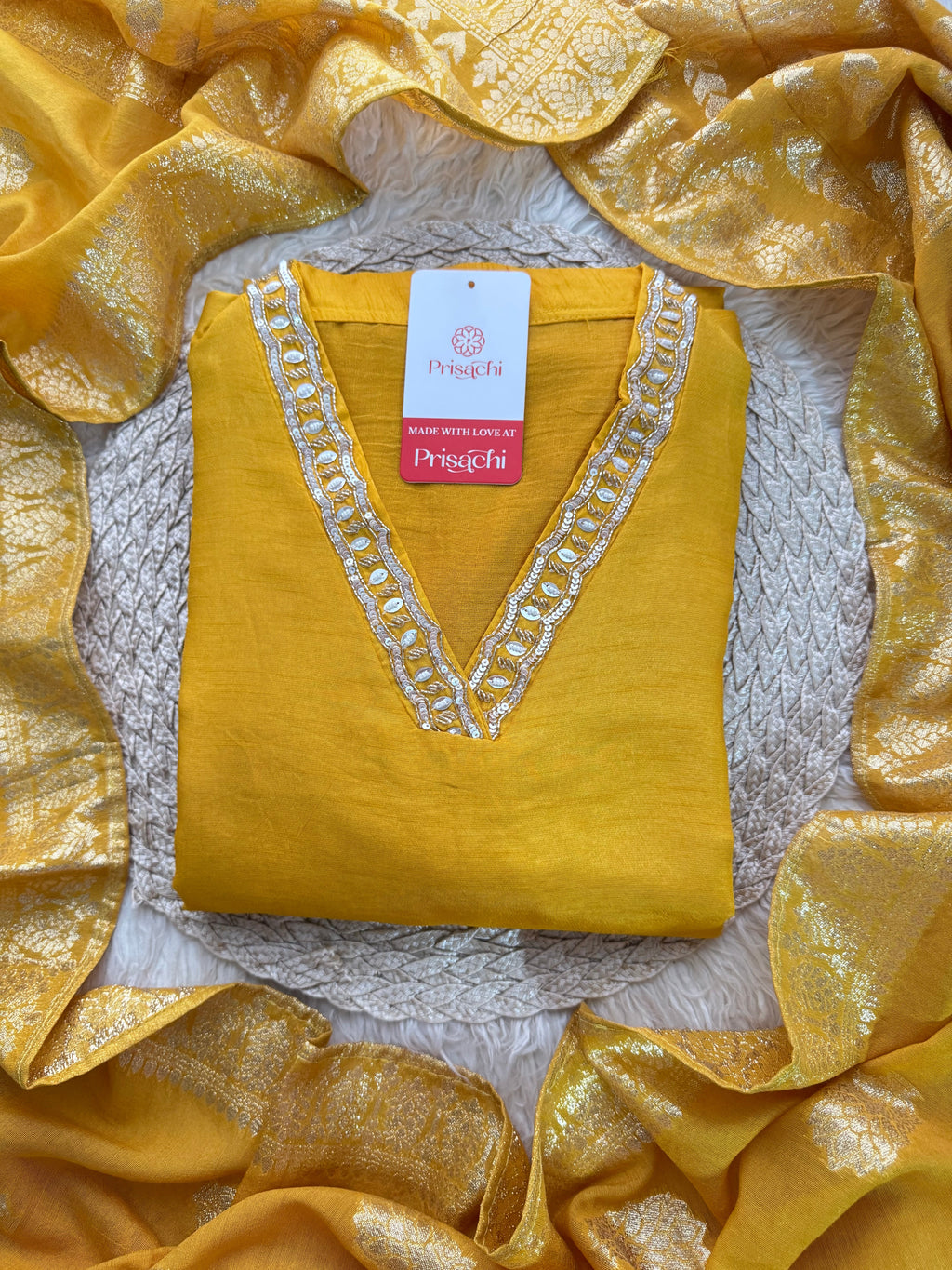 Embroidered kurta Pant  with dupatta