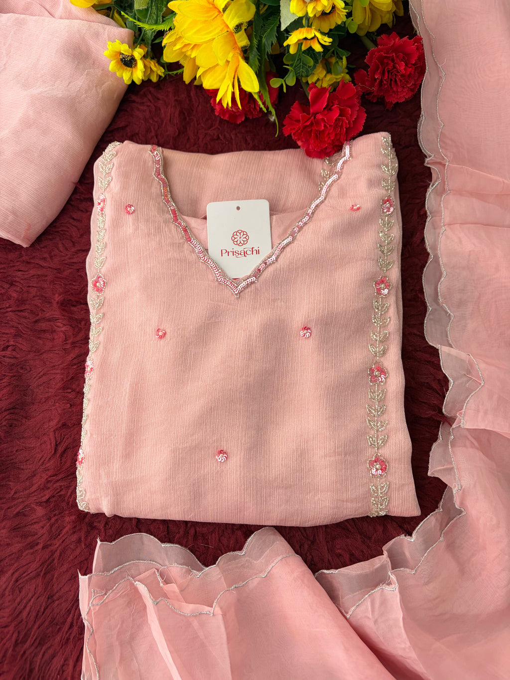 Elegant Embroidered A-Line Ethnic Kurta Set with Dupatta & Pants | Festive & Traditional Wear