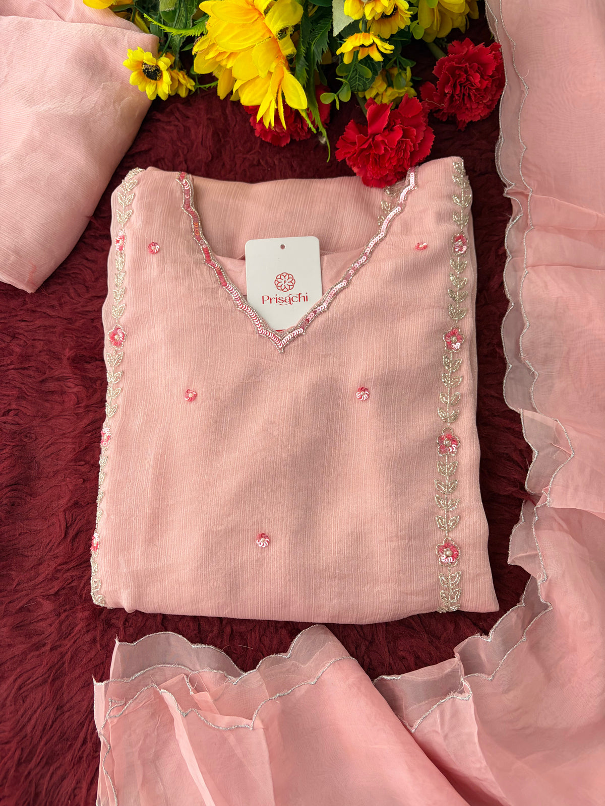 Elegant Embroidered A-Line Ethnic Kurta Set with Dupatta & Pants | Festive & Traditional Wear