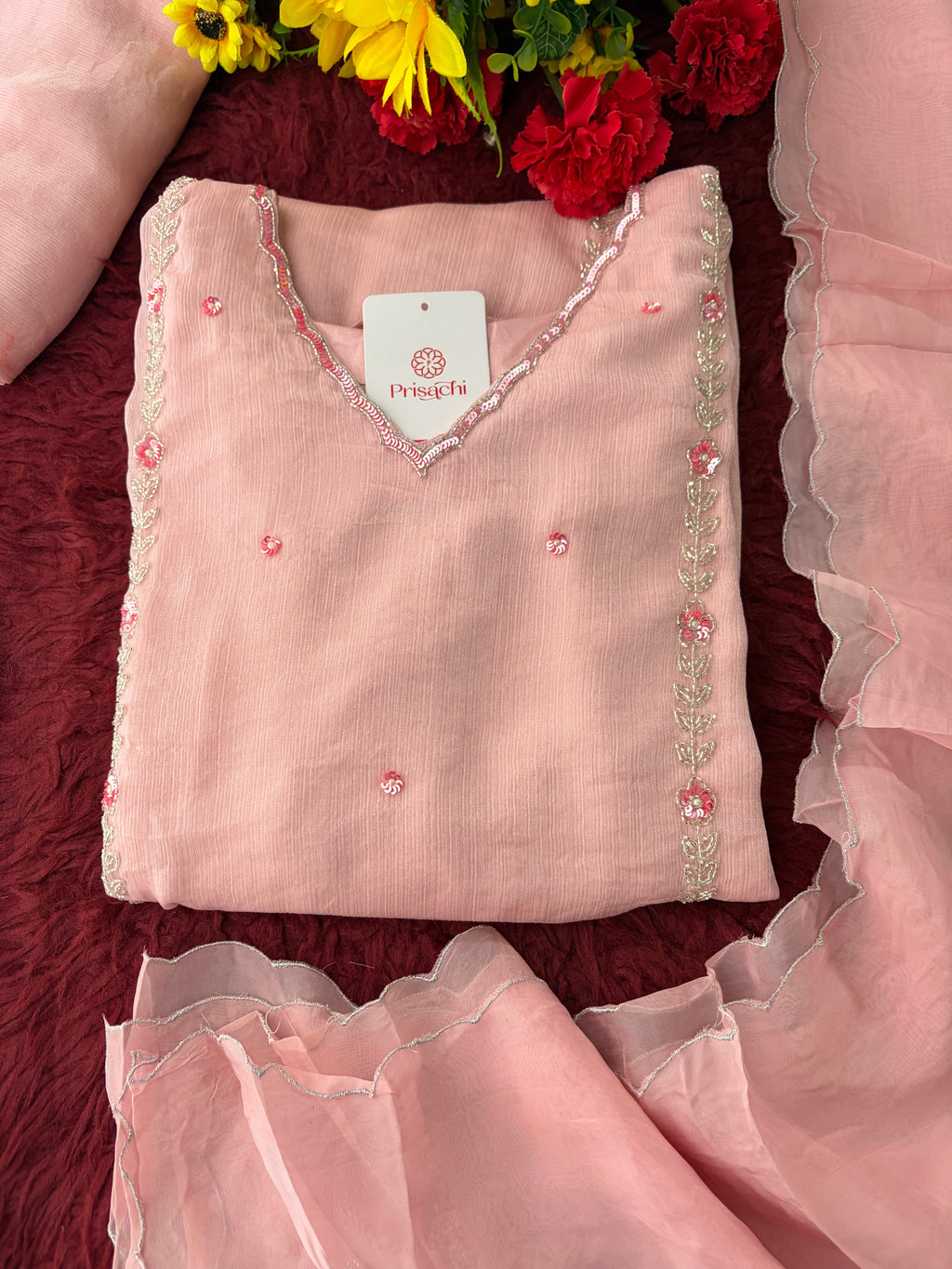 Elegant Embroidered A-Line Ethnic Kurta Set with Dupatta & Pants | Festive & Traditional Wear