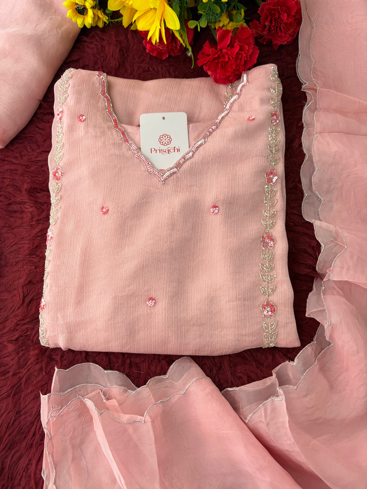 Elegant Embroidered A-Line Ethnic Kurta Set with Dupatta & Pants | Festive & Traditional Wear