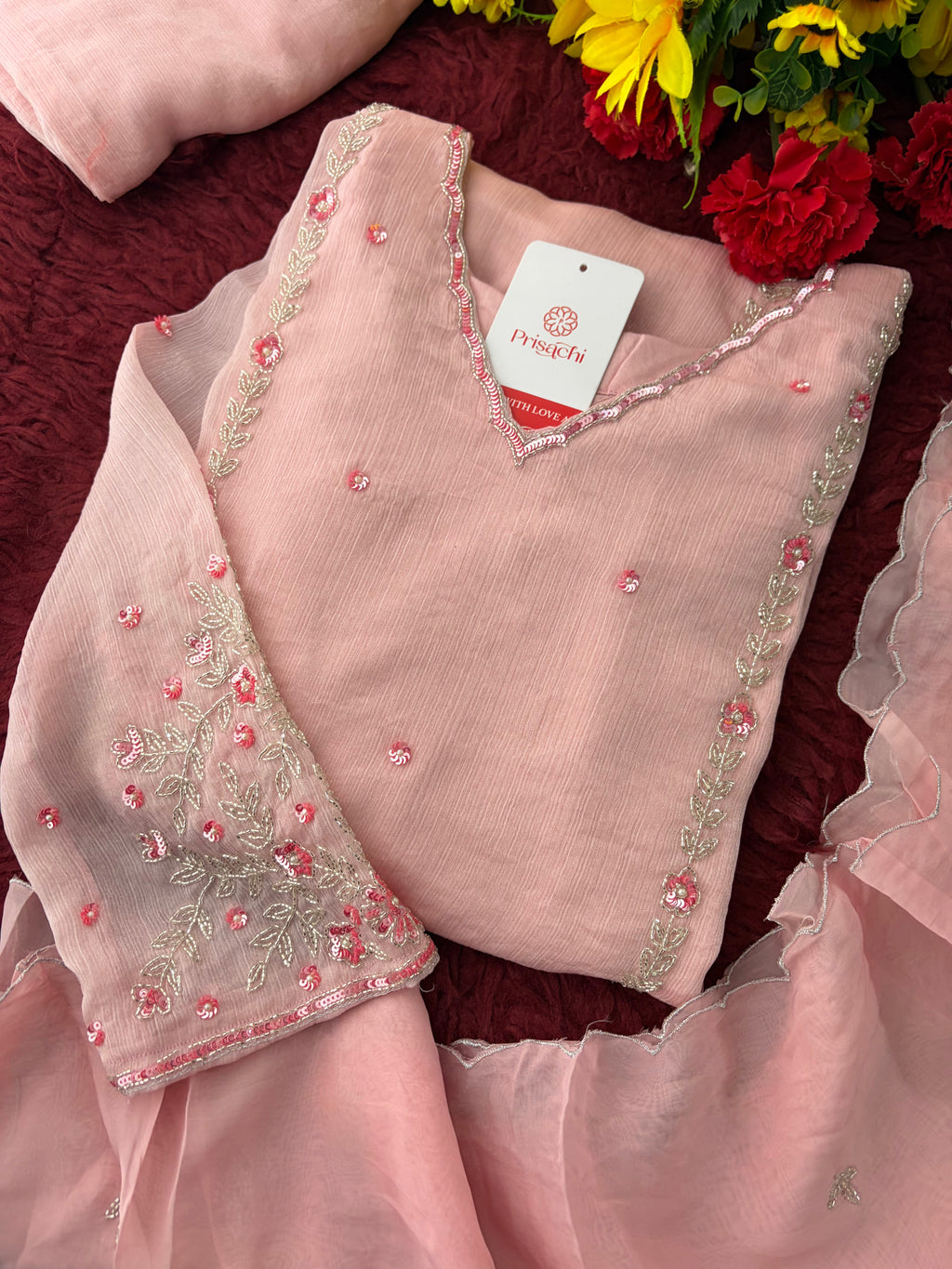 Elegant Embroidered A-Line Ethnic Kurta Set with Dupatta & Pants | Festive & Traditional Wear