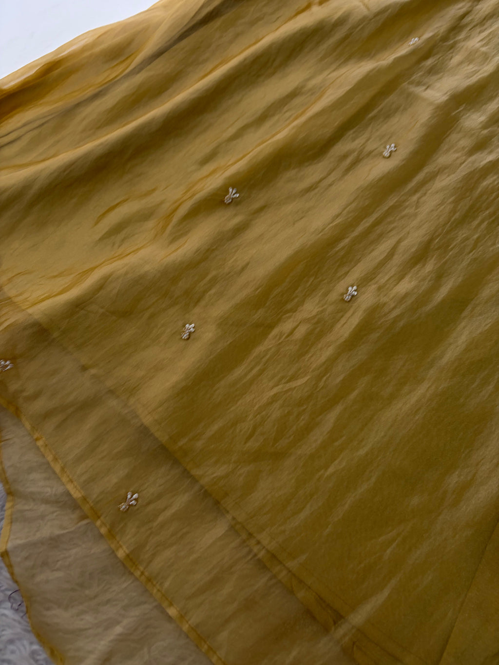 Yellow Zardozi Embroidered Ethnic Kurta Set for Women with Pants & Dupatta | Festive and Party Wear