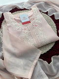 Pink Floral Thread Embroidered Ethnic Kurta Set with Pants and Dupatta | Traditional, Casual & Office Wear