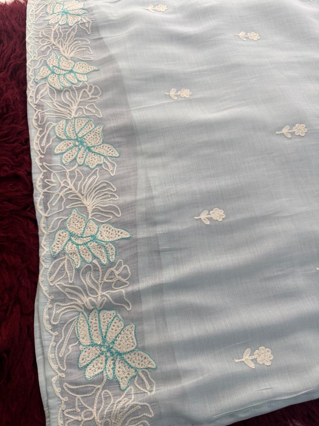 Elegant Floral Thread Embroidered Pastel Kurta Set with Pants and Dupatta | Festive, Casual & Office Wear