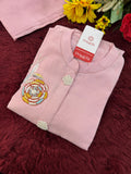 Pink Floral Embroidered Co-ord Set for Women | Designer Ethnic Office & Casual Wear