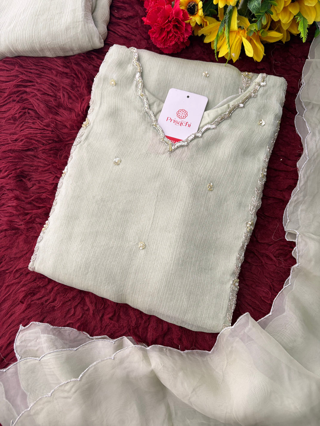 Elegant Embroidered A-Line Ethnic Kurta Set with Dupatta & Pants | Festive & Traditional Wear