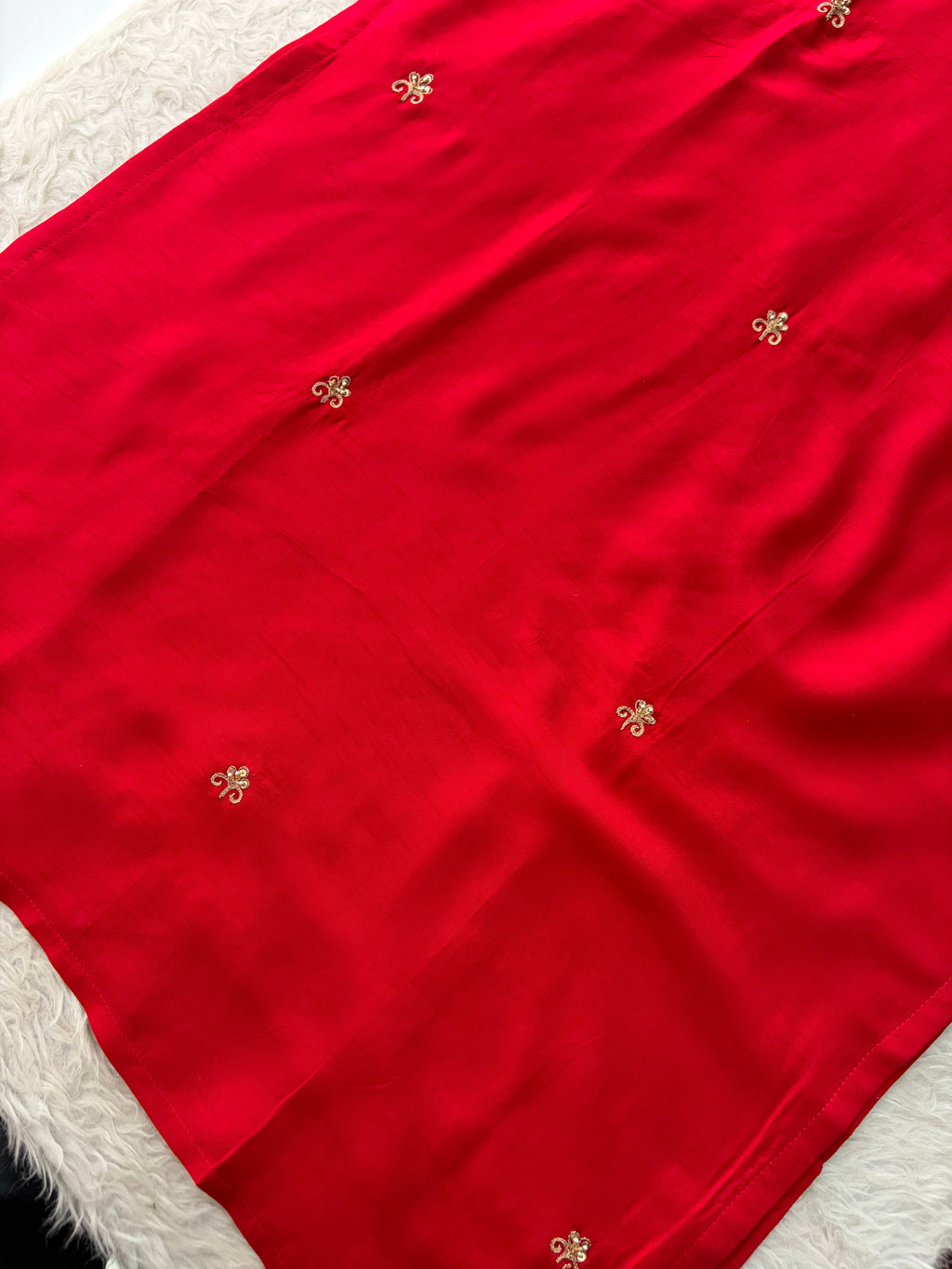 Red Zardozi Embroidered Kurta Set with Dupatta & Palazzo Pants | Festive & Ethnic Wear