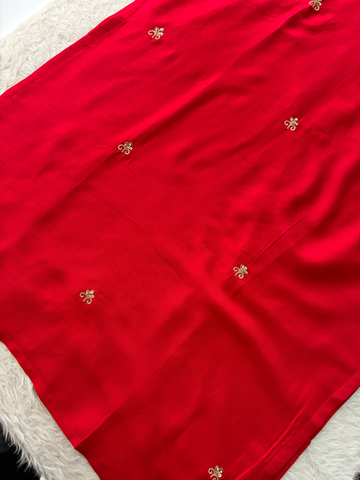 Red Zardozi Embroidered Kurta Set with Dupatta & Palazzo Pants | Festive & Ethnic Wear