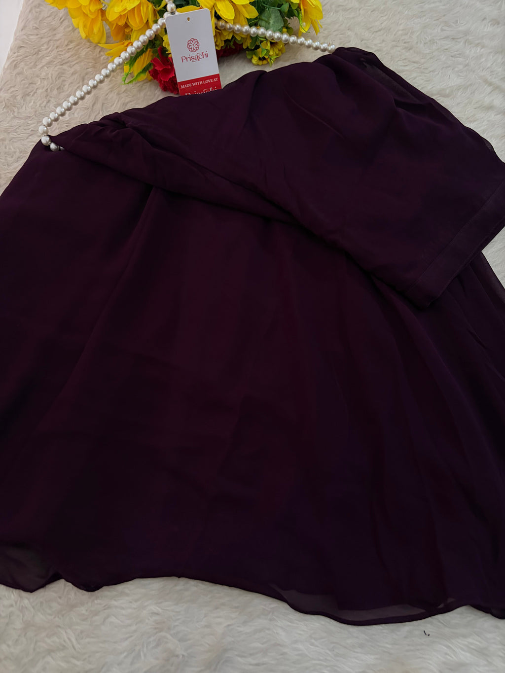 Wine Embroidered Zardozi Kurta Set with Sharara & Dupatta Ethnic Set