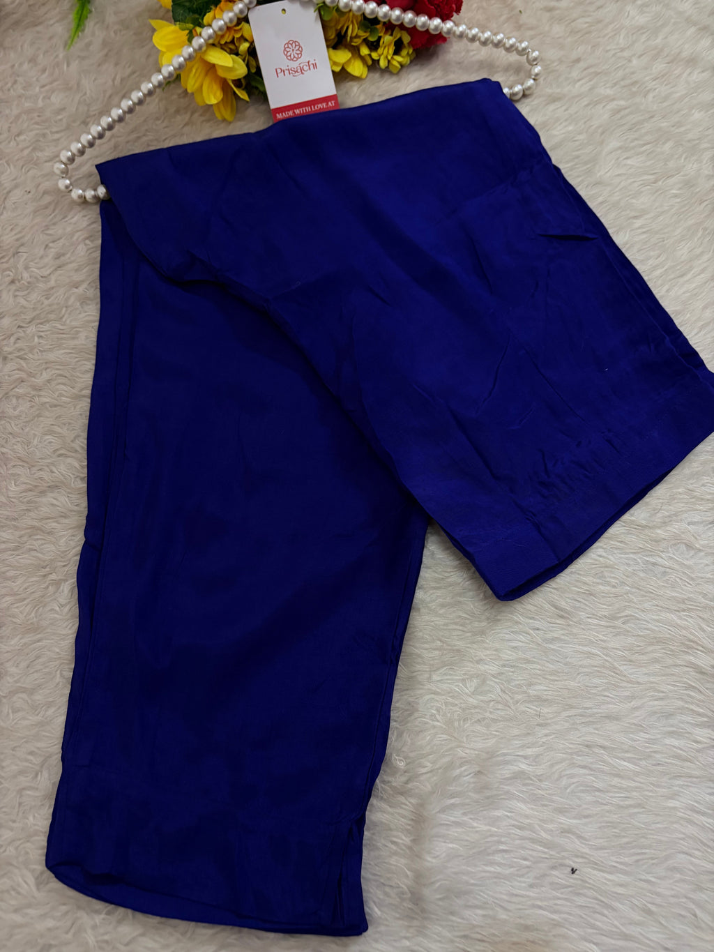 Royal Blue Embroidered Ethnic Kurta set with Pants and Dupatta For Women's