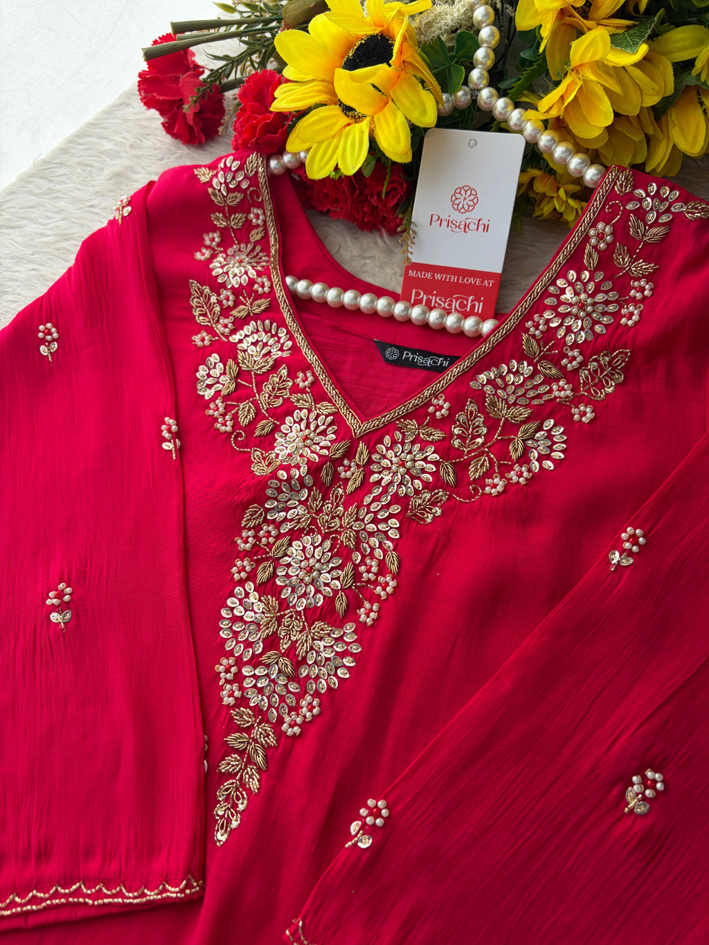 Black Embroidered Kurta Set for Women with Pants & Dupatta | Traditional Festive Wear