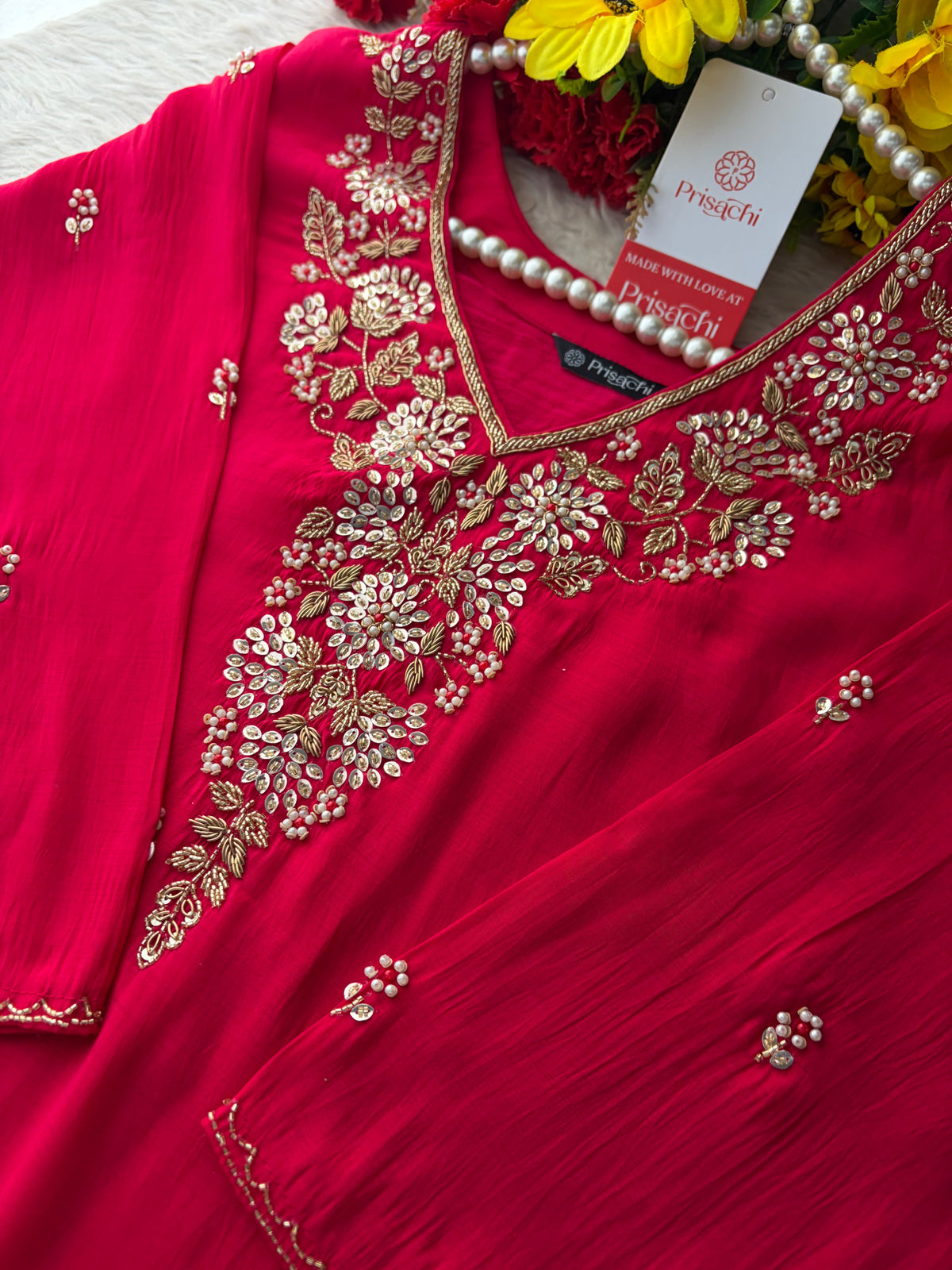 Black Embroidered Kurta Set for Women with Pants & Dupatta | Traditional Festive Wear