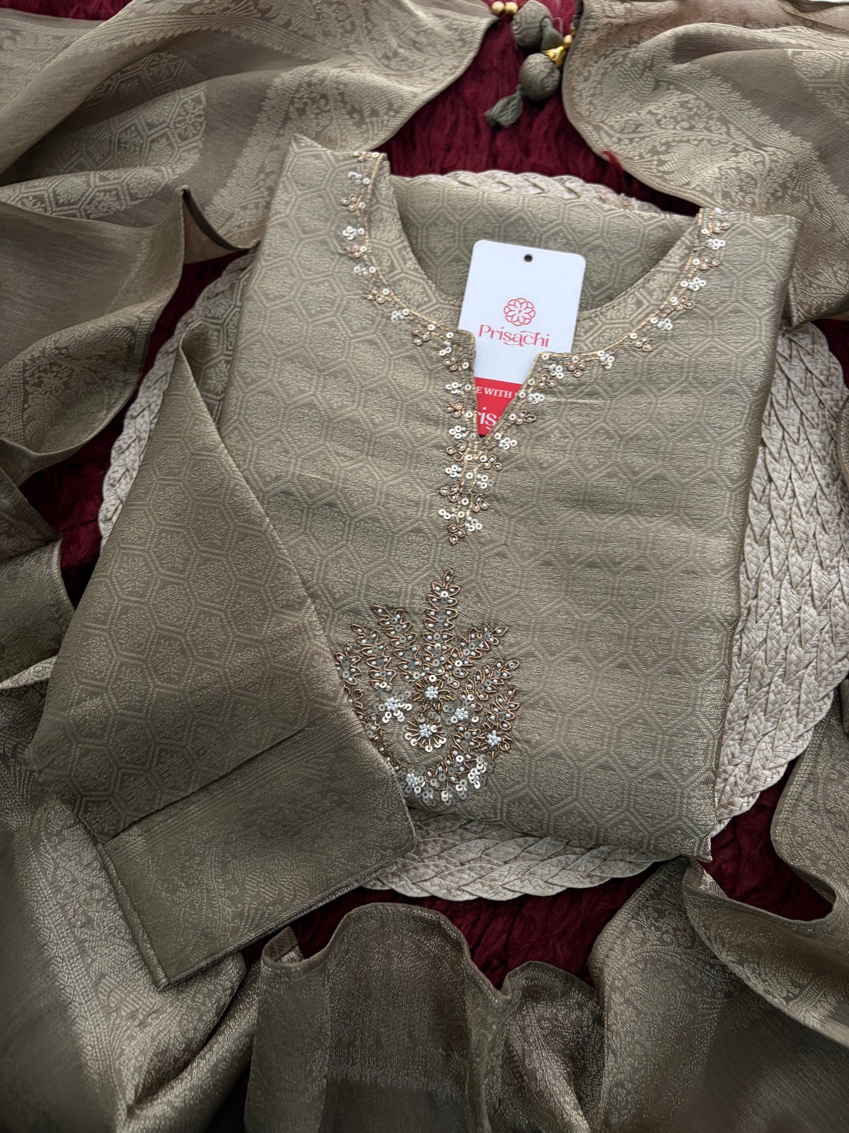 Embroidered Ethnic Kurta Set for Women with Palazzo Pant & Dupatta | Festive Wear & party Wear