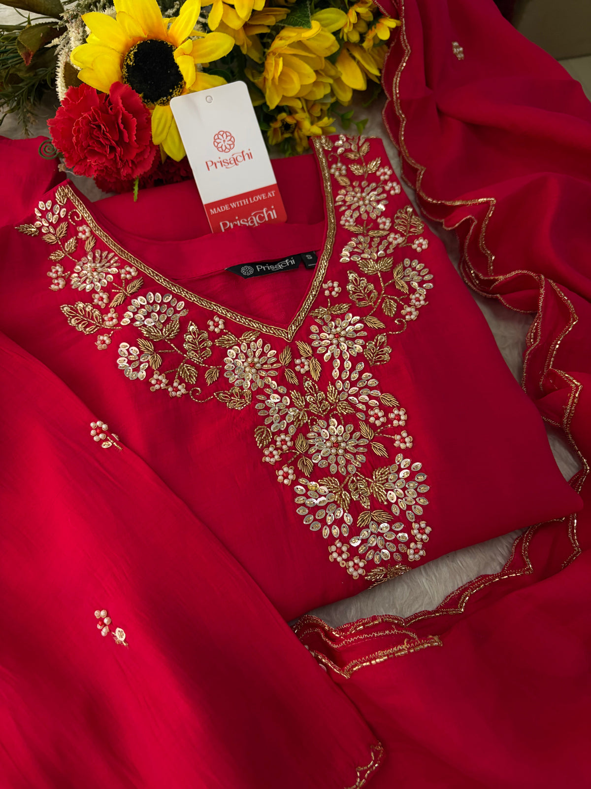 Black Embroidered Kurta Set for Women with Pants & Dupatta | Traditional Festive Wear