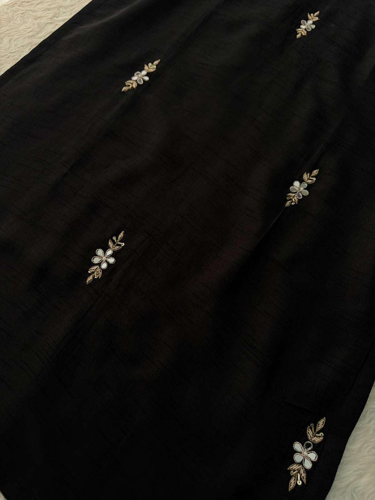 Women’s Mirror Work & Zardozi Embroidered Kurta Set with Dupatta & Pants
