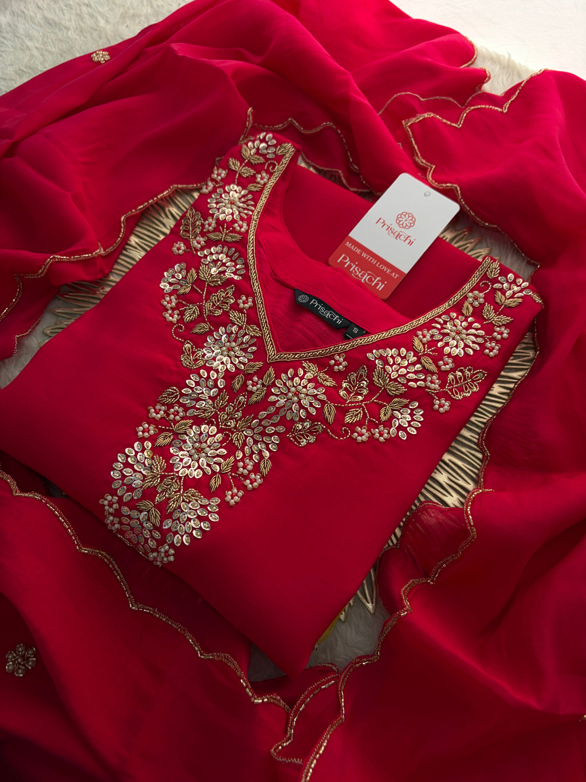 Black Embroidered Kurta Set for Women with Pants & Dupatta | Traditional Festive Wear