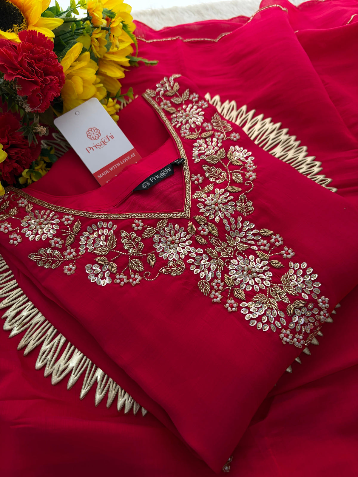 Black Embroidered Kurta Set for Women with Pants & Dupatta | Traditional Festive Wear