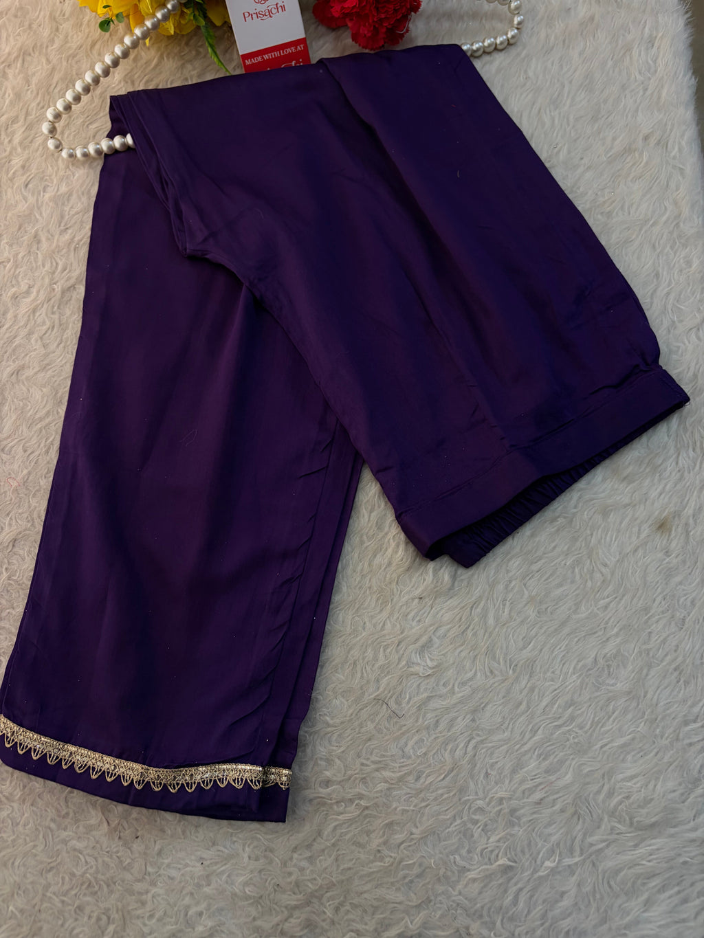 Purple Embroidered Ethnic A-line Kurta Set With Pants & Dupatta for Women| Festive Wear Suit