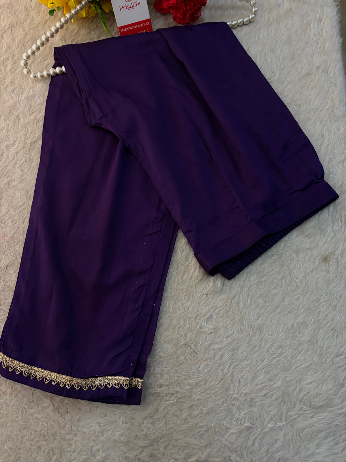 Purple Embroidered Ethnic A-line Kurta Set With Pants & Dupatta for Women| Festive Wear Suit