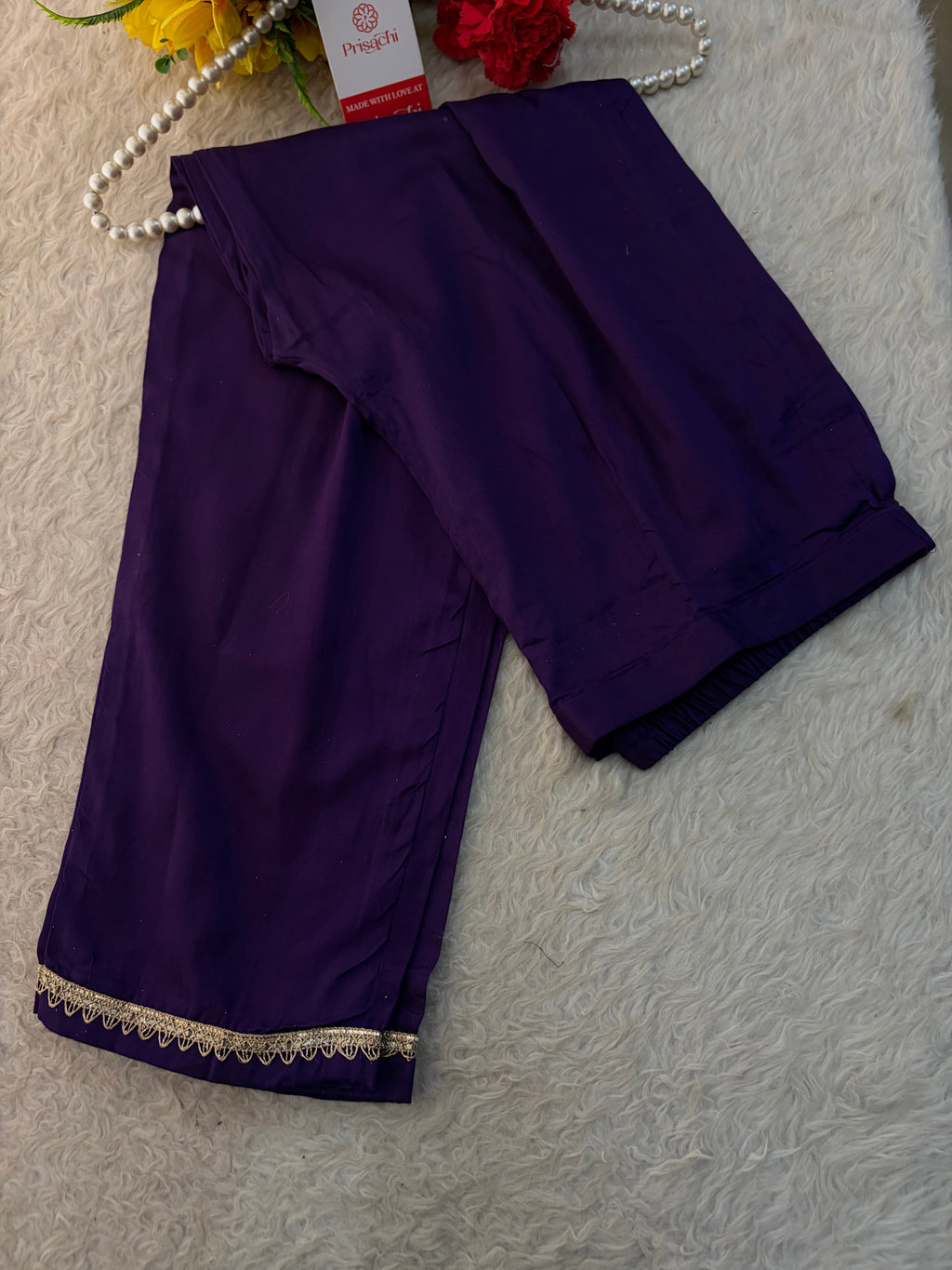 Purple Embroidered Ethnic A-line Kurta Set With Pants & Dupatta for Women| Festive Wear Suit