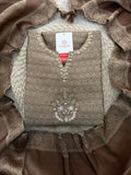 Brown Embroidered Ethnic Kurta Set for Women with Palazzo Pant & Dupatta | Festive Wear & party Wear