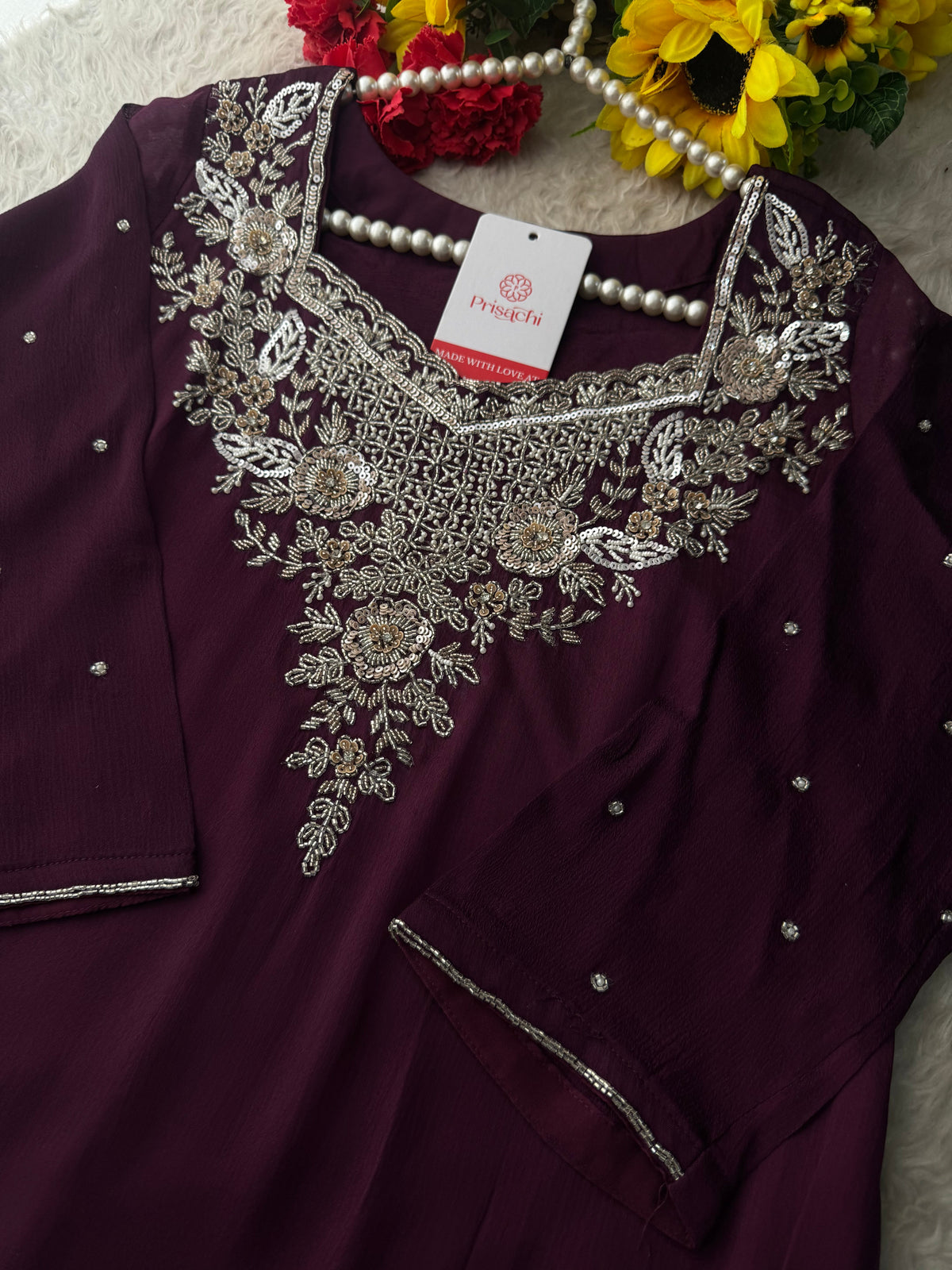 Dark Green Embroidered Kurti Sharara Suit Set with Dupatta for Women