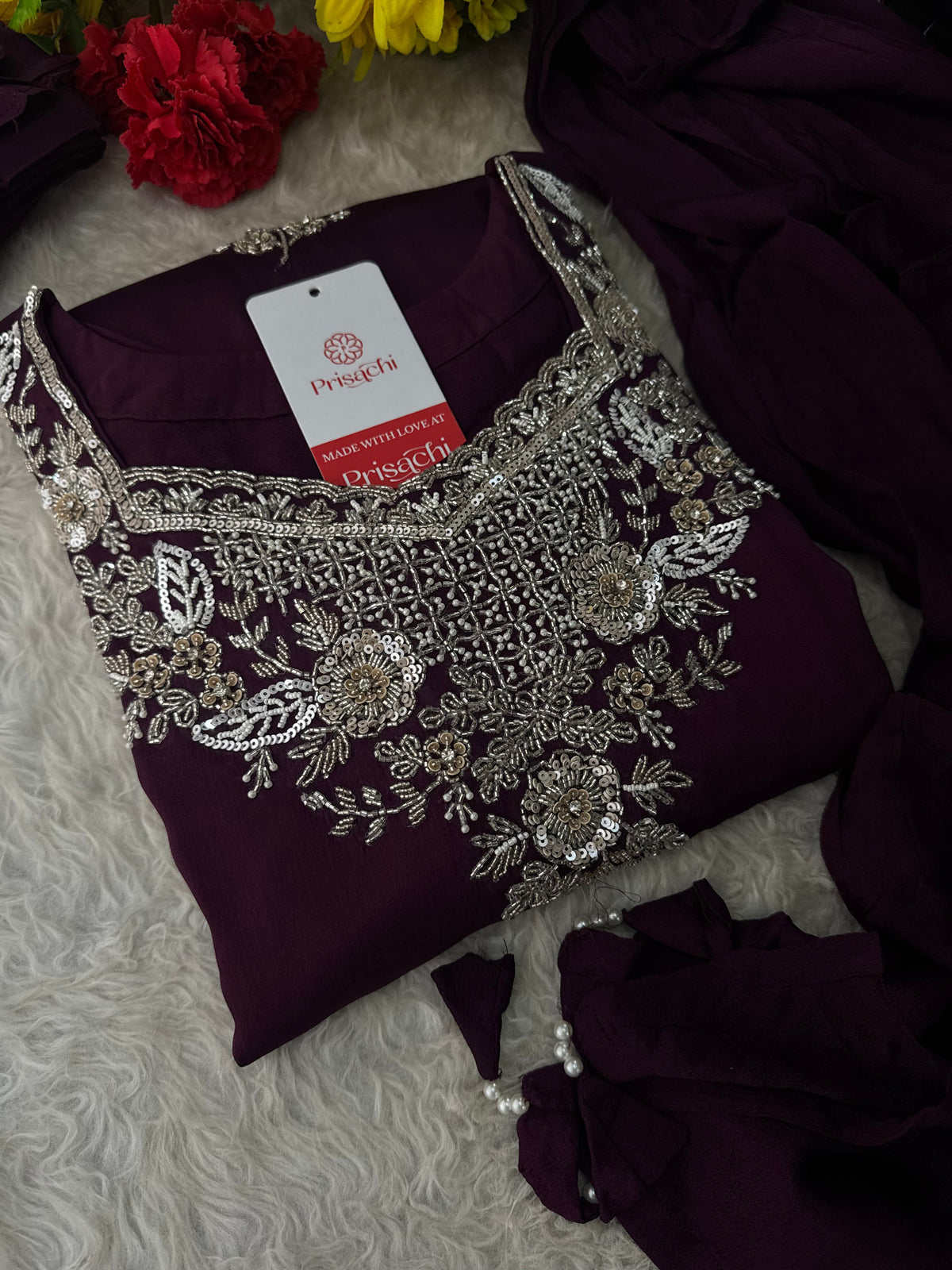 Dark Green Embroidered Kurti Sharara Suit Set with Dupatta for Women