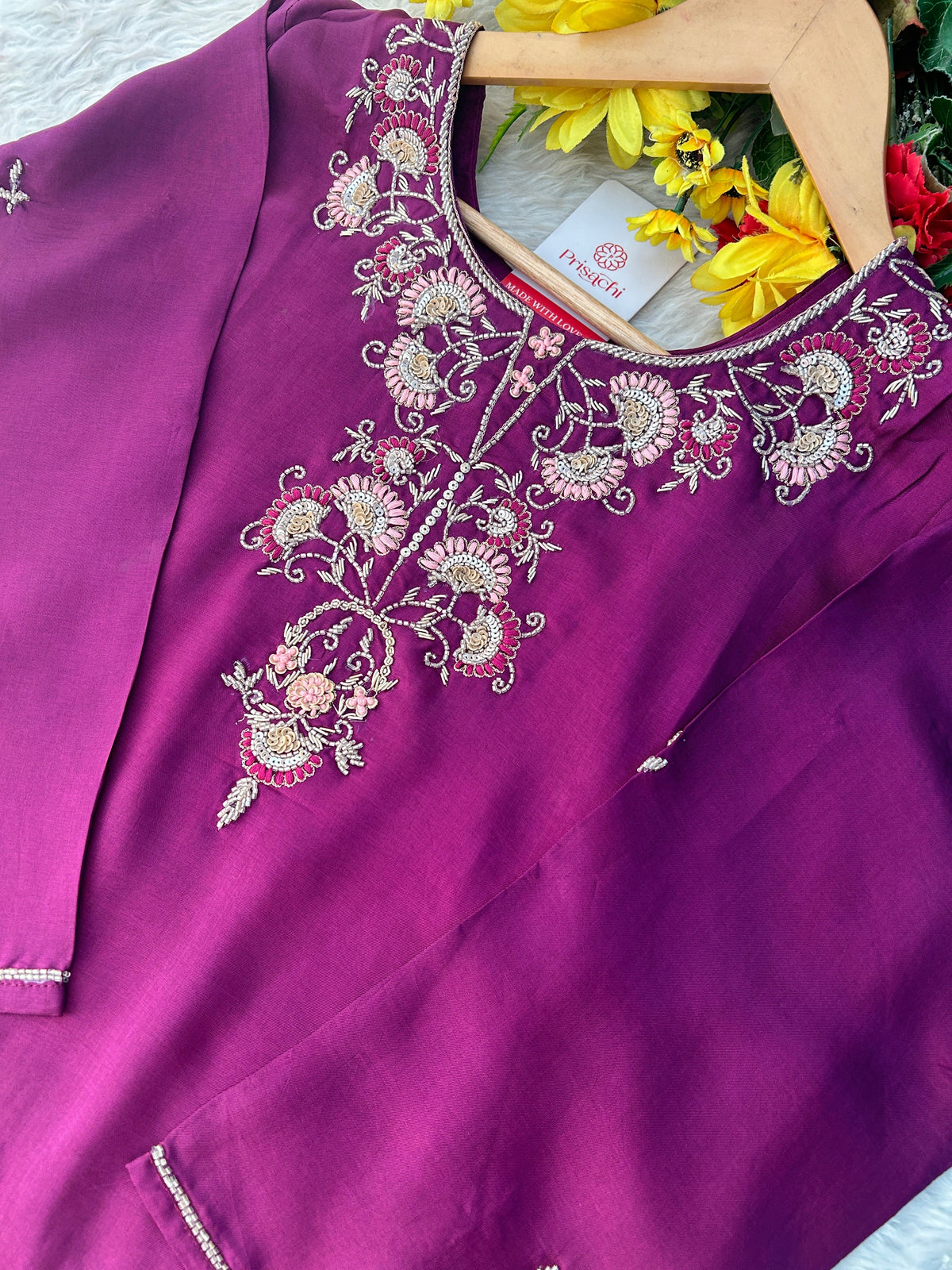 White Zardozi Embroidered Kurta Set with Dupatta & Pants for Women | Traditional Ethnic Suit Set