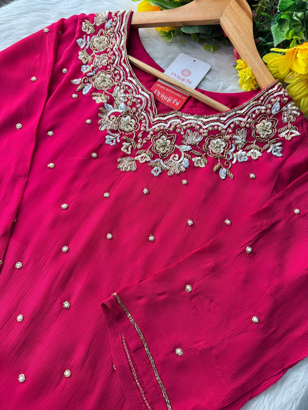 Designer Embroidered Kurta Set with Pants & Dupatta – Ethnic Wear for Women