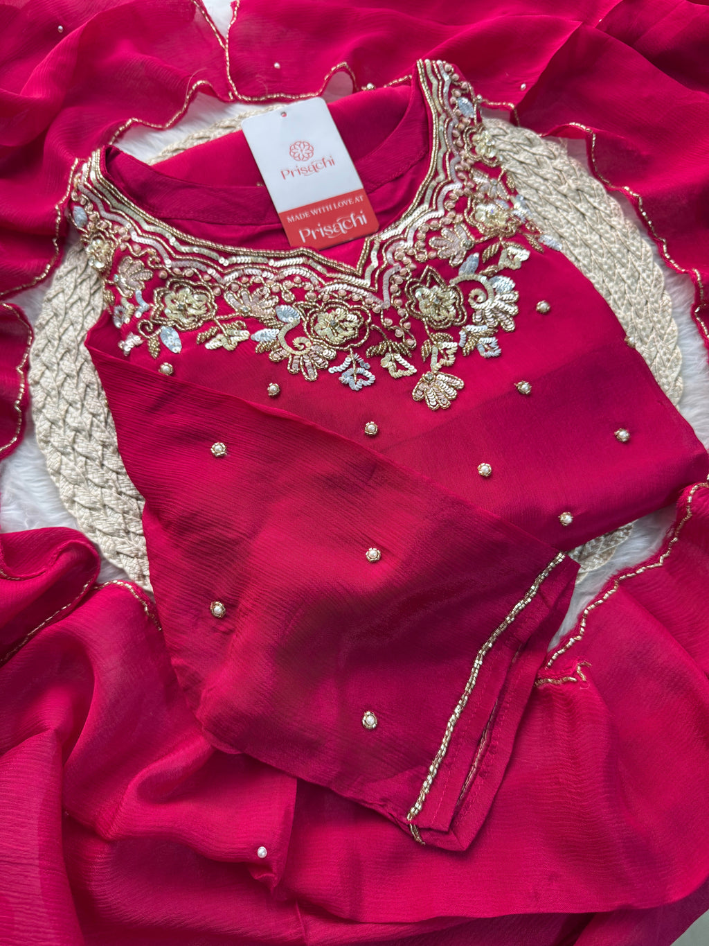Designer Embroidered Kurta Set with Pants & Dupatta – Ethnic Wear for Women