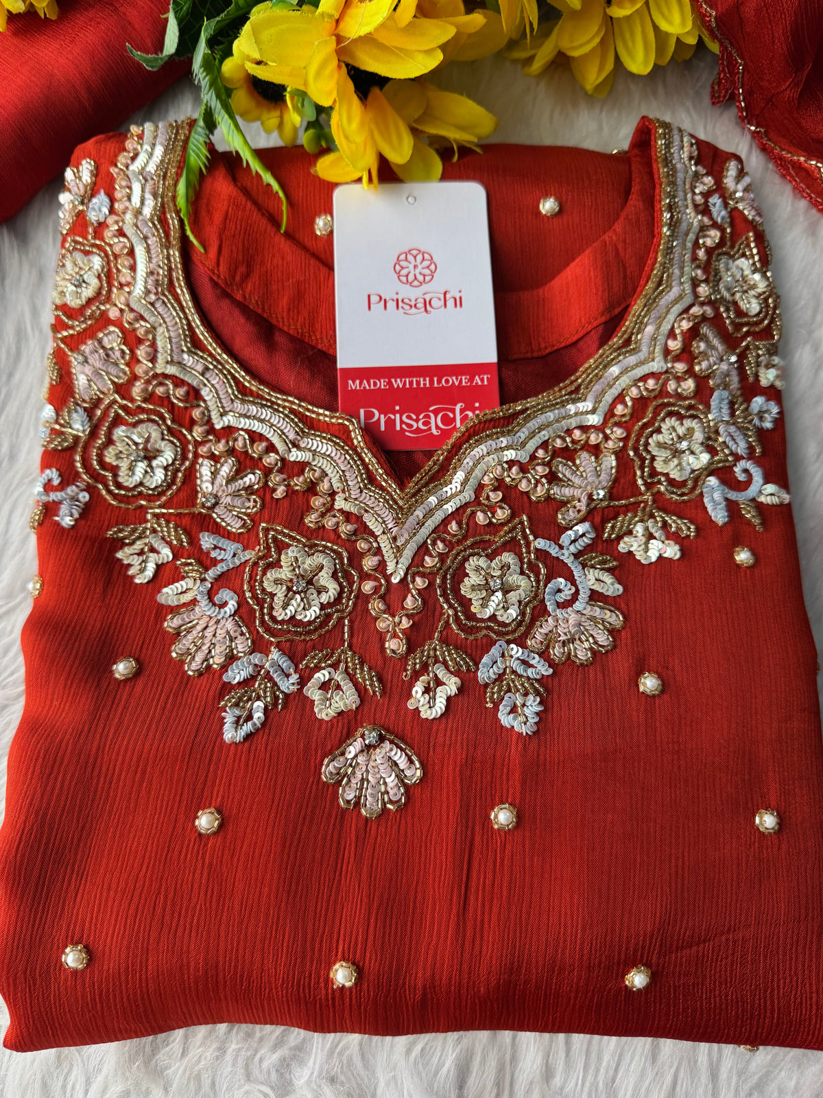 Designer Embroidered Kurta Set with Pants & Dupatta – Ethnic Wear for Women