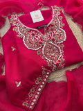 Zardozi Embroidered Ethnic Kurta Set With Straight Pants  | Festive & Party wear