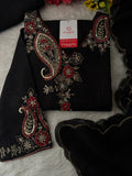 Black Embroidered Ethnic Kurta Set for Women with Pants & Dupatta