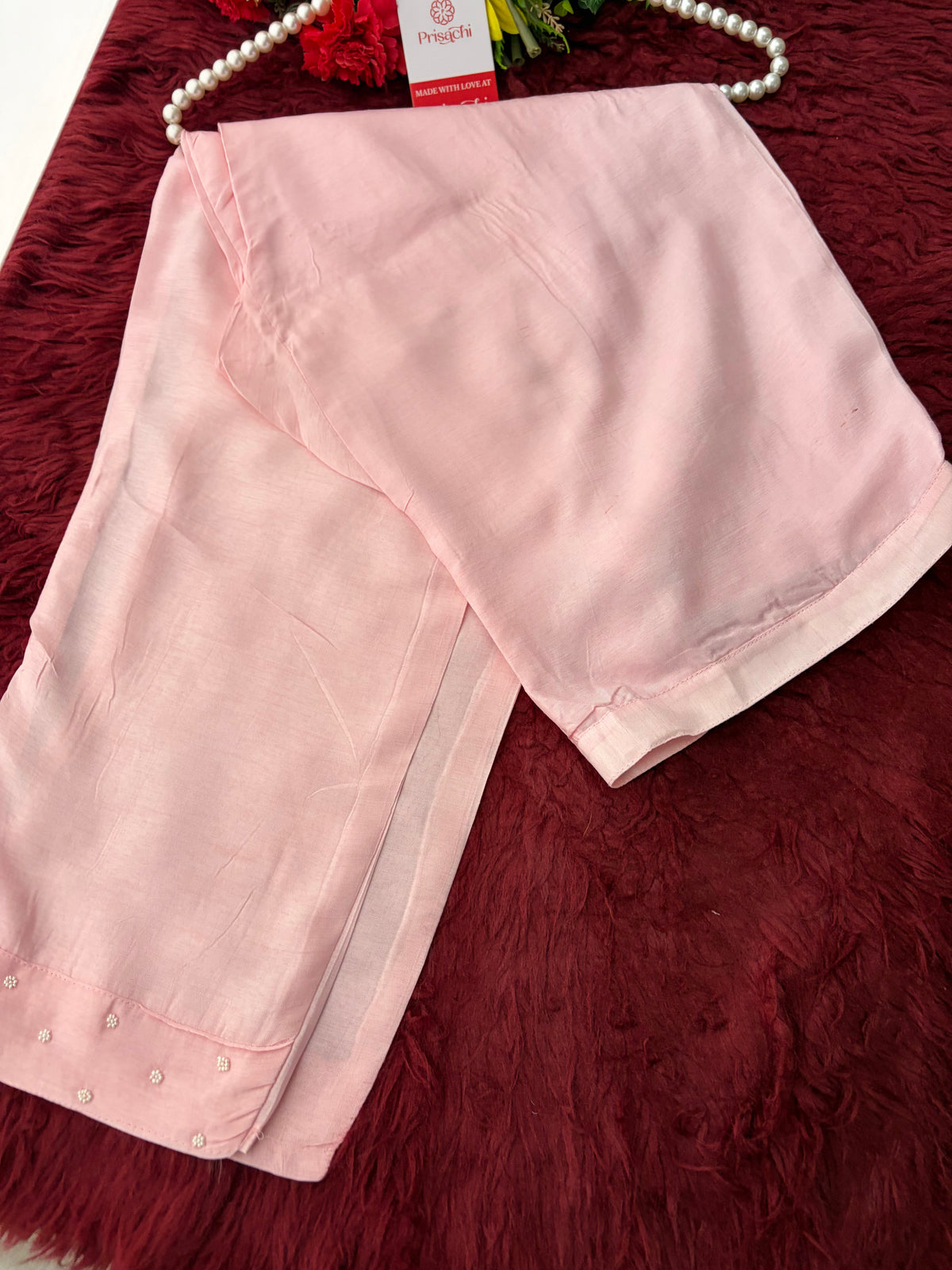 Baby Pink Embroidered Ethnic Kurta set with Pants and Dupatta For Women's | Festive Traditional Suit Set