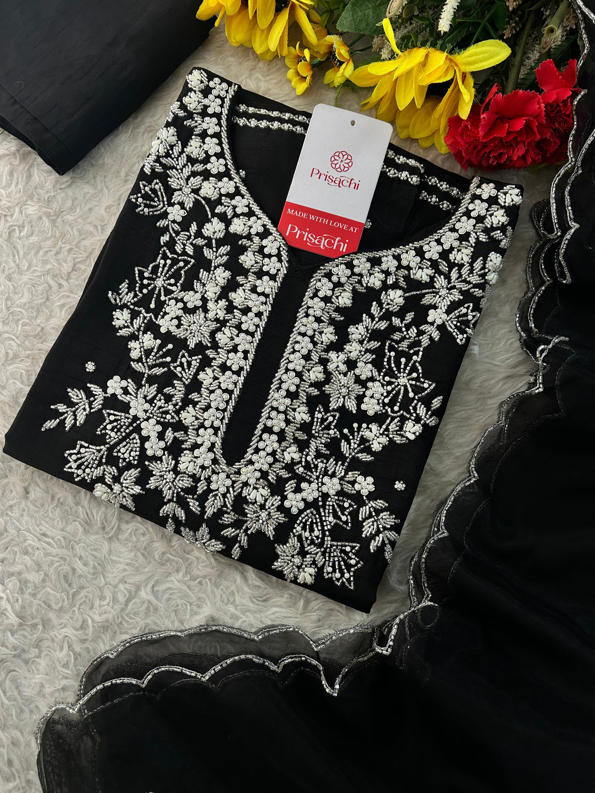 Designer Embroidered kurta pant with dupatta