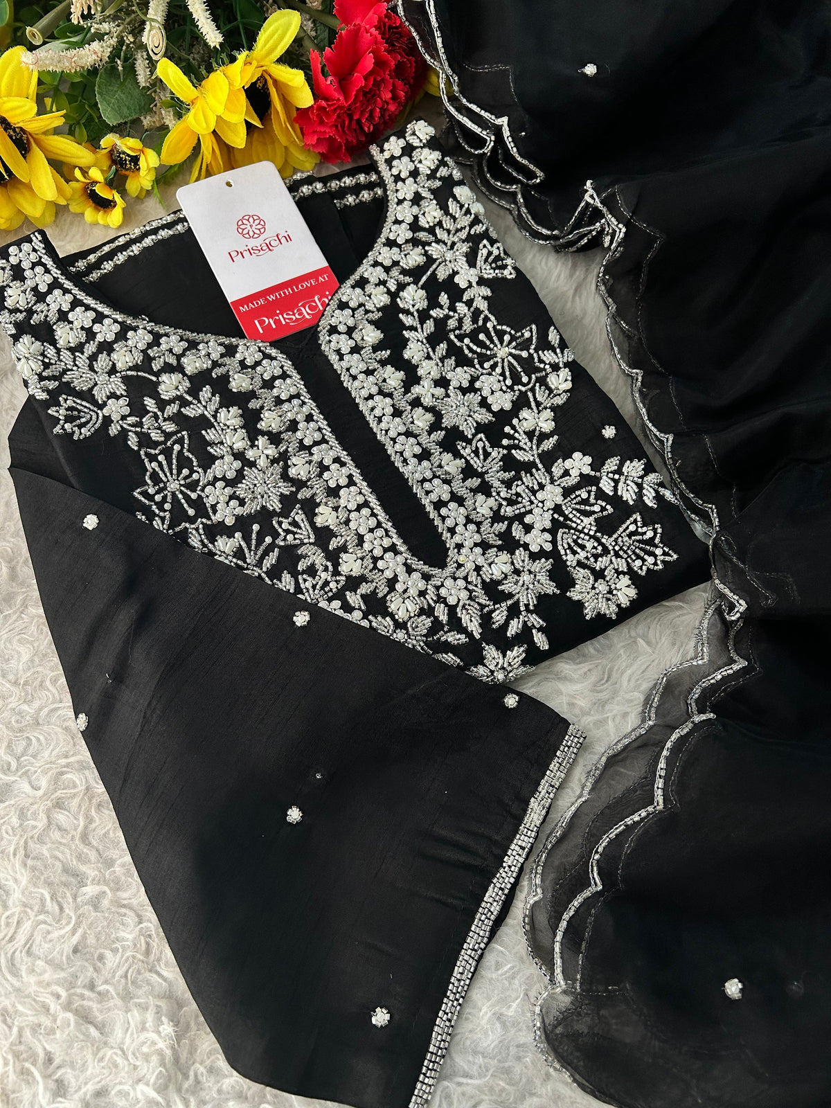 Designer Embroidered kurta pant with dupatta