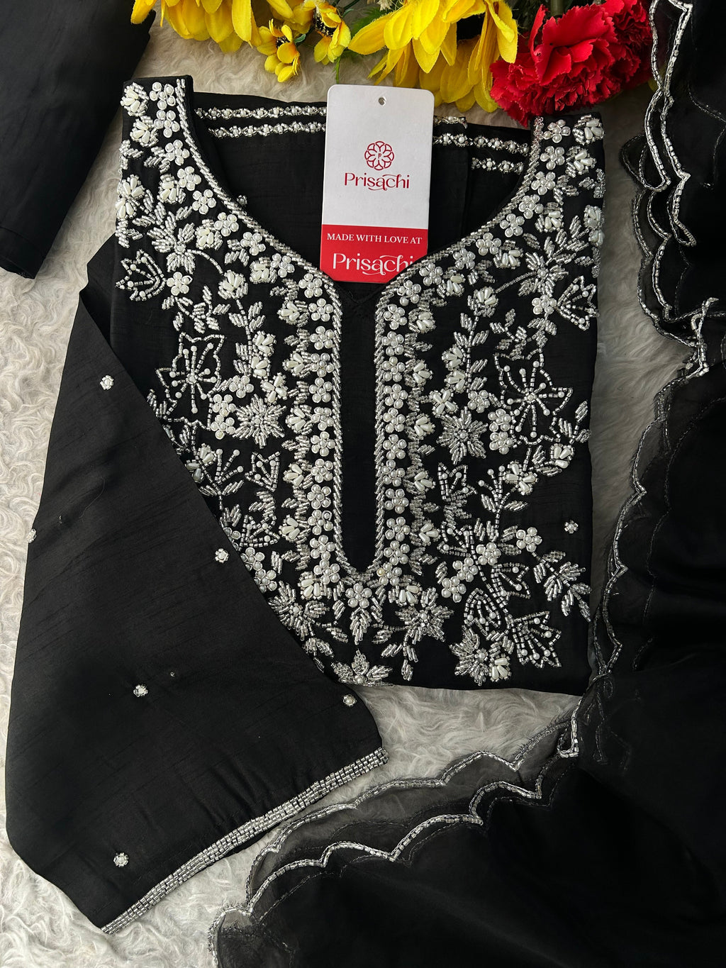 Designer Embroidered kurta pant with dupatta